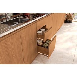 Cozinha Completa Ciela 8 Peças (2aéreos+2balcões+3paneleiros+1complemento) C8p78 Canela - - 8
