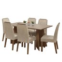 Ver imagem 2 de Conjunto Sala de Jantar Tampo de Madeira 6 Cadeiras Rustic/crema/imperial Leon Madesa