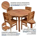 Ver imagem 7 de Conjunto Externo com Mesa Redonda 120cm e 4 Cadeiras Ultron Madeira Maciça Marrom