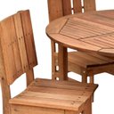 Ver imagem 6 de Conjunto Externo com Mesa Redonda 120cm e 4 Cadeiras Ultron Madeira Maciça Marrom