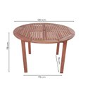 Ver imagem 4 de Conjunto Externo com Mesa Redonda 120cm e 4 Cadeiras Ultron Madeira Maciça Marrom