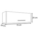 Ver imagem 4 de Armário Aéreo Geladeira Veneza 70cm 1 Porta Branco/Preto - Lumil Móveis
