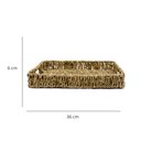 Ver imagem 6 de Bandeja Decorativa de Palha Retangular 6x36x38 cm - D’Rossi