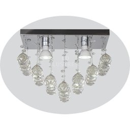 Lustre De Cristal Legítimo Retangular Sala De Jantar estar - 1