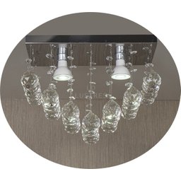 Lustre De Cristal Legítimo Retangular Sala De Jantar estar - 2