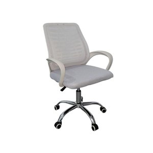 Cadeira de Escritório Esteirinha Mesh Ergonômica Giratória Branco