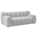 Ver imagem 1 de Sofá Living 3 Lugares 180cm Pés Madeira Gomo Bouclé Cinza Claro - Nexta Casa