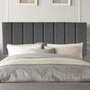 Ver imagem 1 de Painel Estofada Carla 140cm Casal Para Cama Box Quarto Linho Cinza - Gat Magazine