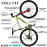 Bicicleta Aro 29 Quadro 17 Alumínio Freio Hidráulico 27v Shimano Alívio F11 Amarelo - Colli Bike - 3