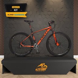 Bicicleta Aro 29 Quadro 17 Alumínio Freio Hidráulico 27v Shimano Alívio F11 Laranja - Colli Bike - 2