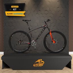 Bicicleta Aro 29 Quadro 17 Alumínio Freio Hidráulico 27v Shimano Alívio F11 Preto - Colli Bike - 2