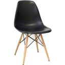 Ver imagem 1 de Cadeira Eiffel Charles Eames Preta com Base de Madeira Dsw