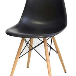 Cadeira Eiffel Charles Eames Preta com Base de Madeira Dsw - 5