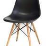Cadeira Eiffel Charles Eames Preta com Base de Madeira Dsw - 5