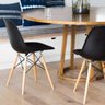 Cadeira Eiffel Charles Eames Preta com Base de Madeira Dsw - 2