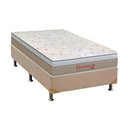 Ver imagem 1 de Cama Box Solteiro: Colchão Molas Bonnel Orthoflex Florença + Base Crc Suede Clean(88x188)