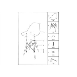 Kit 2 Cadeiras Eiffel Charles Eames Branca com Base de Madeira Dsw - 4 Kit 2 Cadeiras Eiffel Charles Eames Branca com Base de Madeira Dsw - 4