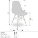 Ver imagem 5 de Kit 2 Cadeiras Eiffel Charles Eames Branca com Base de Madeira Dsw