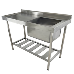 Pia Aço Inox Industrial 110x60x90 Cm Cuba Direita Nortinox - 1