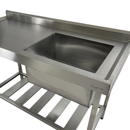 Pia Aço Inox Industrial 110x60x90 Cm Cuba Direita Nortinox - 3