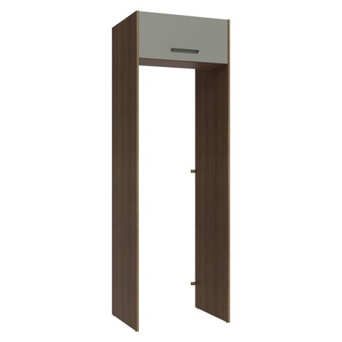 Porta-geladeira 73 Cm 1 Porta Basculante Rustic/cinza Agata Madesa