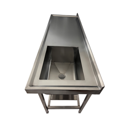 Pia Aço Inox Industrial 160x60x90 Cm Cuba Direita Nortinox - 8