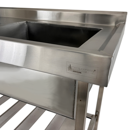Pia Aço Inox Industrial 160x60x90 Cm Cuba Direita Nortinox - 5