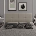 Ver imagem 2 de Cabeceira para Parede Suspensa Bruna Casal Fixa de Parede 1,60cm X 55cm Areia