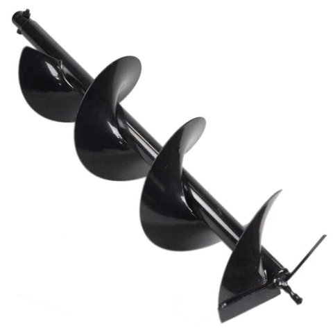 Broca de Espiral Simples Helicoidal 80x20cm Para Perfurador de Solo Com Encaixe 20mm