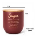 Ver imagem 5 de Açucareiro em Aço Inoxidável com Tampa de Bambu 500ml - Vermelho Carmim