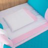 Kit Berço Menina Princesa Rosa Azul Tiffany Coroa 10 Peças - 5