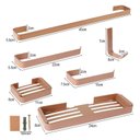 Ver imagem 2 de Kit de Acessórios para Banheiro 6 Peças Rose - Rede Móveis