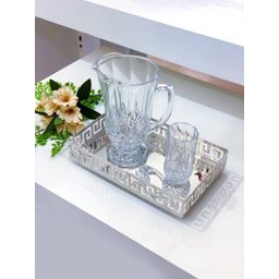 Conjunto 7 Peças Jarra com 6 Copos de Vidro Roberta 1,25l/260ml - 2