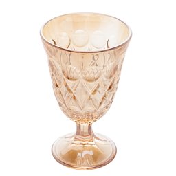 Cj Jarra 1,5 Litros C/ 6 Taças 240ml Cristal Lile Âmbar Metalizado Lyor - 3