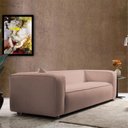 Ver imagem 2 de Sofá 2 Lugares 160cm Orgânico Luxo Recepção Cecília Linho Rose - Amarena Móveis
