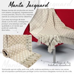 Manta Decorativa para Sofá Gigante Jacquard 3,5x1,4M Escamas-Mt166 - 2