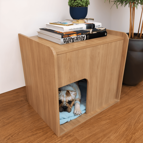 Mesa de Cabeceira Cama Pet Cães 45x45x40 Amadeirado