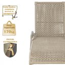 Ver imagem 4 de 2 Espreguiçadeira Catar e 1 Mesa Garden Cor Fendi Corda Náutica