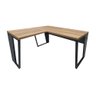 Mesa de Escritório Executiva em "l" C/pé Trapézio - Euro Itália - 73,5ax120lx150p 719015 - 1
