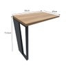 Mesa de Escritório Executiva em "l" C/pé Trapézio - Euro Itália - 73,5ax120lx150p 719015 - 6