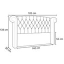 Ver imagem 4 de Cabeceira Cama Box Casal 140cm Provença com Calçadeira Vêneto P02 Veludo Rosê - Mpozenato