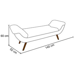 Cabeceira Cama Box Casal 140cm Provença com Calçadeira Vêneto P02 Veludo Rosê - Mpozenato - 5