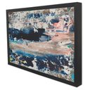 Ver imagem 3 de Quadro Decorativo Caixa Pincelada Azul Tacolado Moldura Caixa 3cm Preta sem Vidro 40 X 60cm