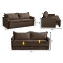 Ver imagem 3 de Sofá sem Caixa Retrátil e Reclinável 2,00m com Molas Kiara Suede Adonai Estofados