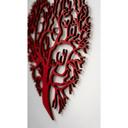 Ver imagem 3 de Quadro Escultura Parede Árvore da Vida Coração Mdf Vermelho Casal Decoração Sala Quarto Luxo