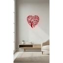 Ver imagem 2 de Quadro Escultura Parede Árvore da Vida Coração Mdf Vermelho Casal Decoração Sala Quarto Luxo