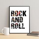 Ver imagem 1 de Quadro Rock And Roll - Bandas 33x24cm - com Vidro:moldura Preta