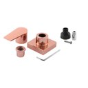 Ver imagem 5 de Kit 4 Acabamento para Chuveiro Alavanca Quadrado Rose Gold Brilhante Registro Banheiro Padrão Docol
