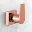Ver imagem 2 de Kit 4 Acabamento para Chuveiro Alavanca Quadrado Rose Gold Brilhante Registro Banheiro Padrão Docol