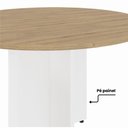 Ver imagem 4 de Mesa Corporativa Circular 120 cm X 120 cm Pés Painel com Regulagem de Altura para 4 a 6 Pessoas F5